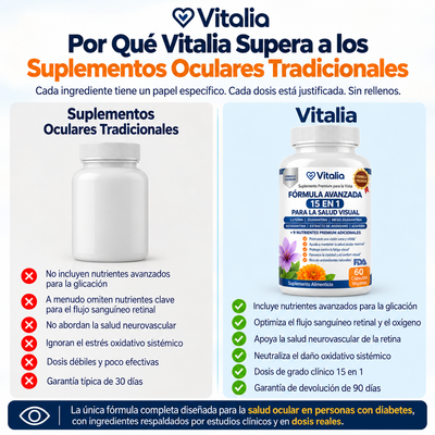 Vitalia® Visión 15 en 1 – Fórmula Avanzada para el Cuidado Ocular